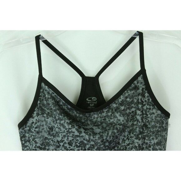 Champion Tank Top Built-In Shelf Bra Gray Print Womens Small Sleeveless Gym - Picture 3 of 5
